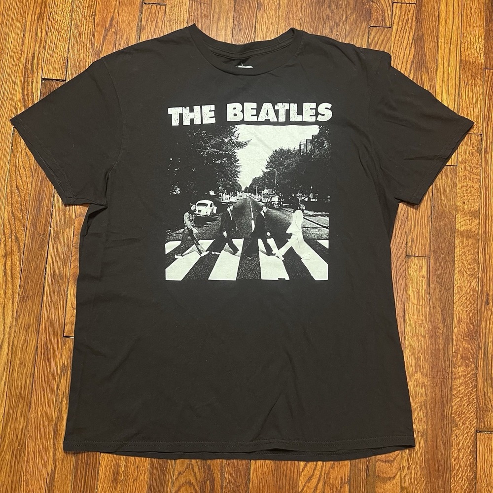 The Beatles Abbey Road T Shirt Size Large Cotton Black